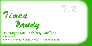 timea mandy business card